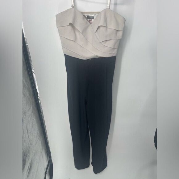 Lipsy black and cream jumpsuit size‎ 12 - Picture 1 of 7